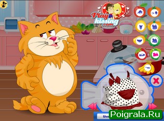 Скриншот игры Кот на кухне Картинка к игре Кот на кухне